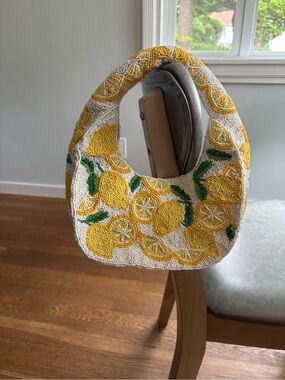 Beaded Lemon Mini Bag – Yellow